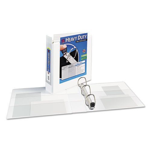 Extra-Wide Heavy-Duty View Binder with One Touch EZD Rings, 2&#034; Capacity, White