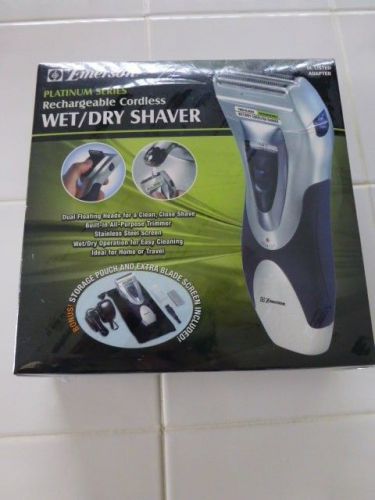 Emerson wet/dry shaver-platinum series-rechargeable/cordless-new for sale