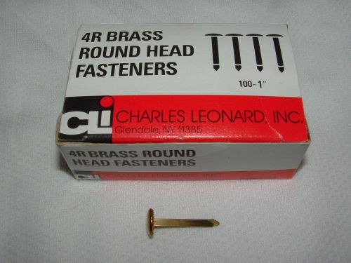 1000 Case VINTAGE Charles Leonard Brass 4R ROUND HEAD 1&#034; Paper Fasteners 25 mm