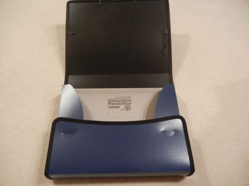 PENDAFLEX 52364 PORTABLE FILE WITH 5 HANGING FILE FOLDERS BLUE 13 X 10 X 2