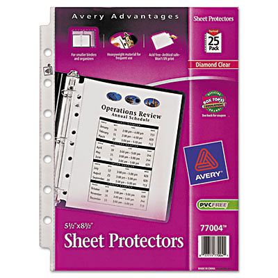 Top Load Sheet Protector, Heavyweight, 8.5 x 5.5, Clear 25/Pk