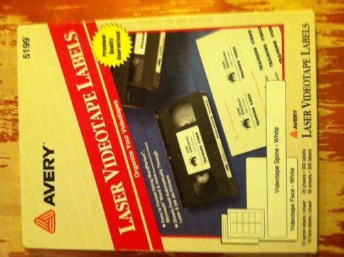 Avery laser videotape labels 5199 face only