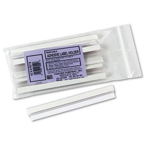 Panter Panco Removable Adhesive Label Holders - Plastic - 10 / Pack - (pst12r)