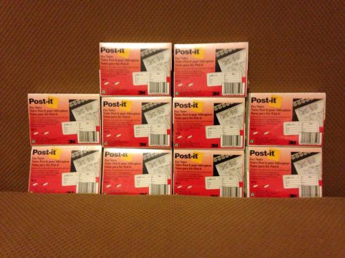 Lot of 6000 Post-It Fax Notes , 10 full packs of 3M # 7671   4 in x 1 15/16 in
