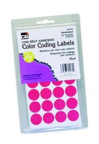 Charles leonard labels color coding dots 3/4&#039;&#039; diameter red for sale
