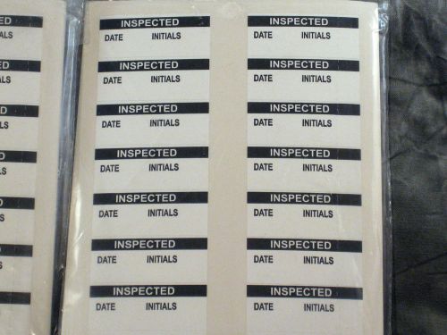 White  Inspected  Date Initials Labels Stickers 1 1/2&#034; X 5/8&#034;  280 Labels