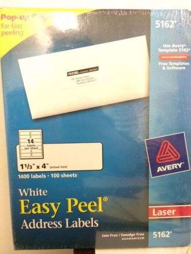 WhiteEasy Peel Address Labels 5162 1 1/3&#034; x 4 (Actual size)1400 Labels-100 Sheet