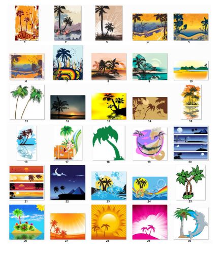 30 Personalized Palm Trees Return Address Labels choose one picture {P1}