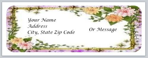 30 Flowers Personalized Return Address Labels Buy 3 get 1 free (bo56)