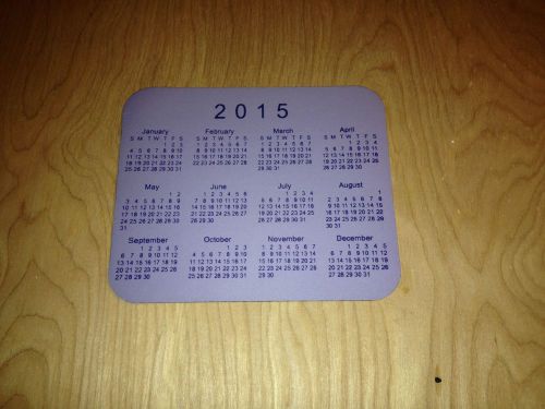2015 Calendar Purple Mouse Pad