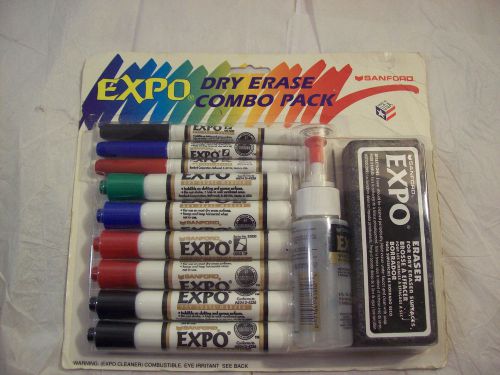 Sanford Expo Dry Erase System with 9 Markers chisel, fine point, Eraser &amp;Cleaner