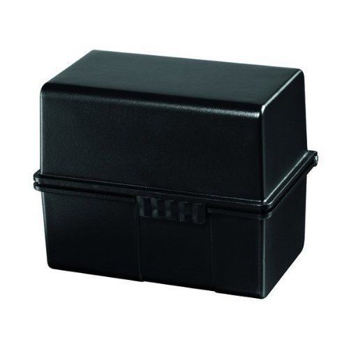 Han 978-13 Card Index Box A8 with Index and 100 Cards Plastic Black