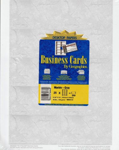 NIP, Geographics, Business Cards, Marble - Gray, 250 Pack