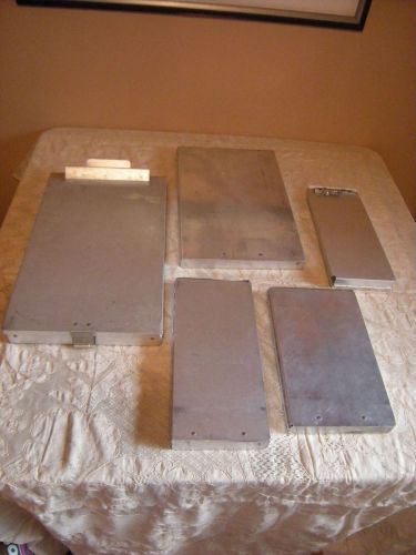 Misc. lot of 5 vintage rediform business forms metal clipboard receipt cases for sale