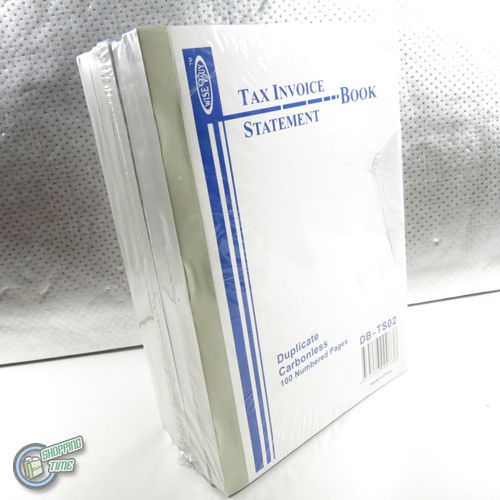5x100 Tax Invoice Statement Book Duplicate Carbonless