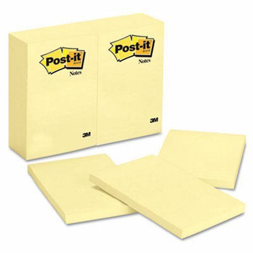 Post-it Original Notes, 4 x 6, Canary Yellow, 12 100-Sheet Pads/Pack (MMM659YW)