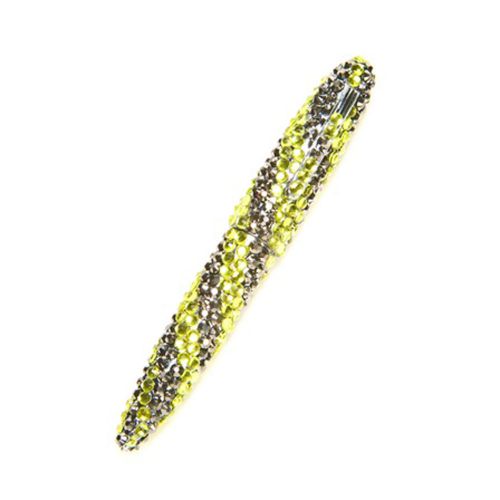 Lemonade Grey Lime Swirl Crystal Rhinestone Pen