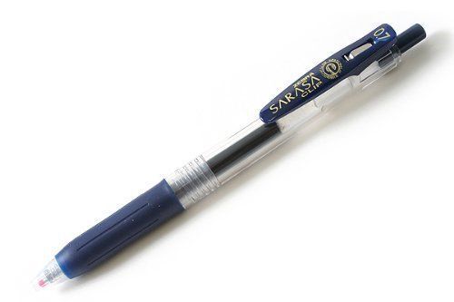 Zebra Sarasa Push Clip Gel Ink Pen 0.7 mm Blue Black Ink