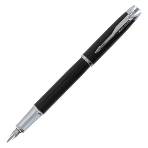 Parker im black lacquer ct medium point fountain pen for sale