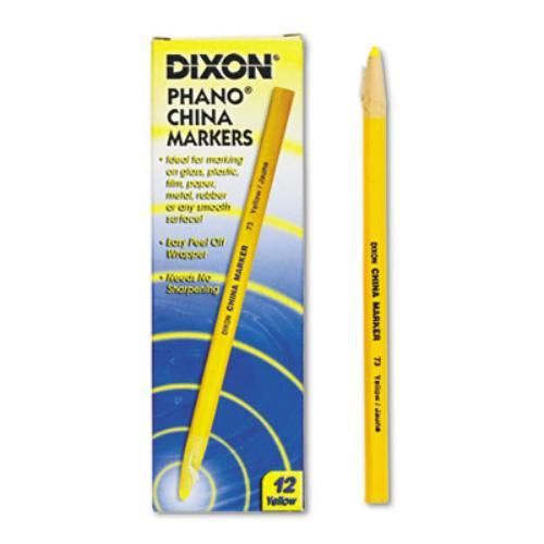 Dixon Phano Non-toxic China Marker - Yellow Ink - Yellow Lead (00073_40_1)