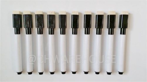 New 100 pieces dry erase markers with eraser &amp; magnet, low-odor, black for sale