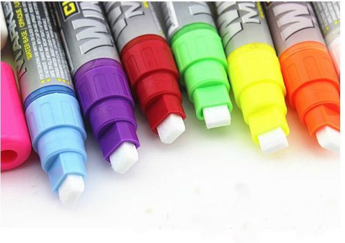 8 mm 8 pcs Fluorescent Liquid Chalk Marker Pen  LED Writing menu CKS