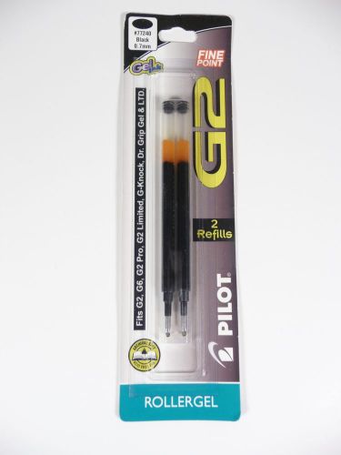 Pilot G2 Gel Ink Refill #77240, 2/PK, FINE POINT 0.7 MM, BLACK INK FREE US SHIP