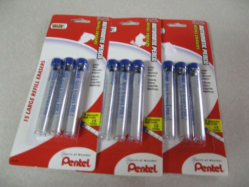 Pentel 45 Automatic Pencil Refill Erasers 9 Tubes EZ #2