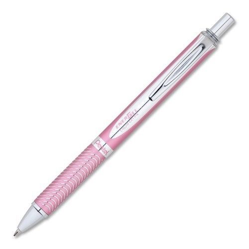 1 PENTEL ENERGEL RT PINK METAL ALLOY BARREL Pen 0.7mm