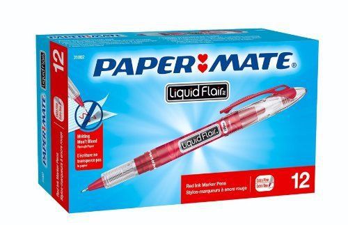 Paper Mate 31002BH Liquid Flair Porous Felt Tip Fountain Pens, Extra-Fine Point,