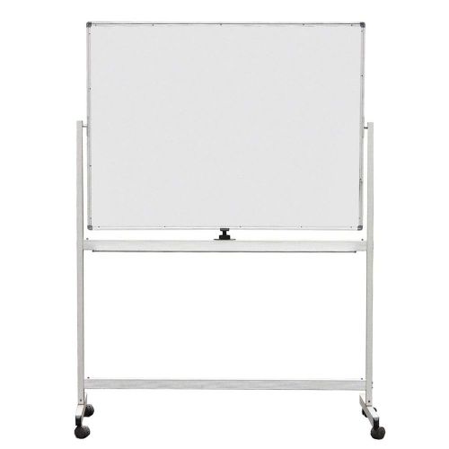 PORTABLE 900X1200MM DOUBLE SIDE MAGNETIC WHITEBOARD W/ALUMINUM STAND WHEELS