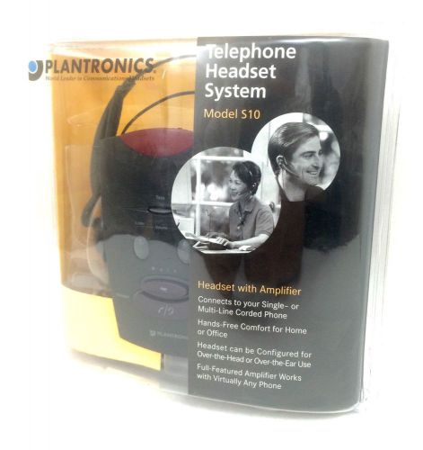 Plantronics Telephone Headset System S10 Home Office Hands Free Phone Amplifier