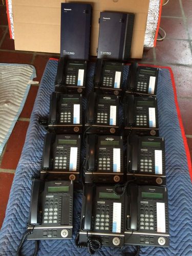 PANASONIC KX-TDA50 HYBRID IP PBX+TVA50 VOICEMAIL+ 12 KX-T7633 PHONE SYSTEM