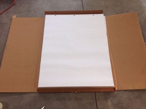 5 TOPS  Easel Pads, 3-Hole Punched, 27 x 34&#034; Plain White 40 Sheets Per Pad