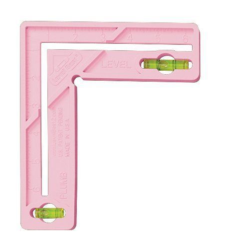 Level Best 188 6-Inch Home/Craft/School Square with Level  Pink