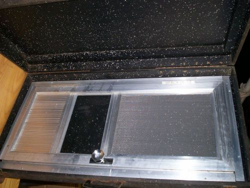 Vintage 30x14 Mini Screen Aluminum Door Salesman Sample  Hinged
