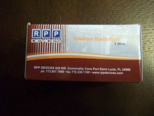 RPP Straight Blade Plug Male RPP5366P NIB