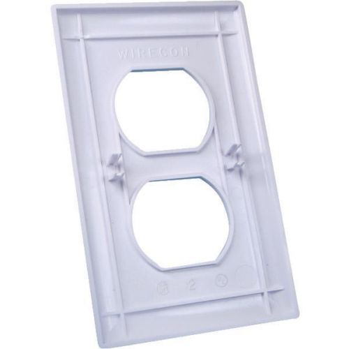 Electric Receptacle Gang Outlet Wall Plate-WH RECEPTACLE GANG PLATE