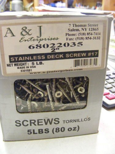 5 LBS 2&#034;  STAINLESS SCREWS EXTERIOR SCREWS #2 square drive