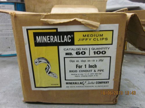 Mineralac 1 inch conduit clamps  jiffy clip on for sale