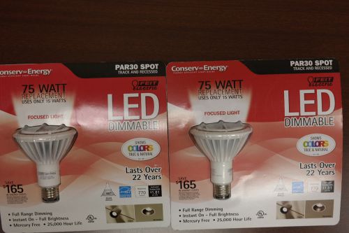 2  par30 dimmable led flood 75 watt replacement uses 15 watts for sale