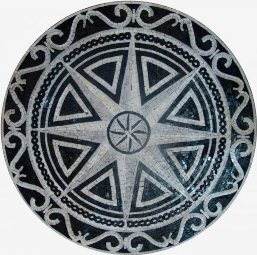 Decorative pattern medallion mosaic for sale