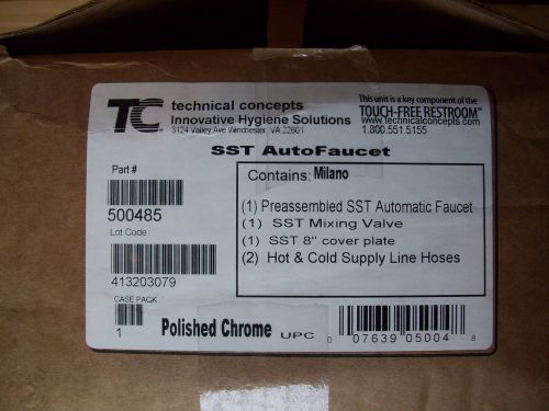 Rubbermaid TC AutoFaucet Milano 500485 Polished Chrome 8&#034; Center Set Auto Faucet