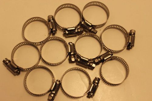 BOX OF 10 11/16&#034; TO 1-1/2&#034; HOSE CLAMPS