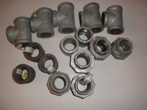 Lot of 10 1/2&#034; pipe unions. galvanized. new. coupling tee and union for sale