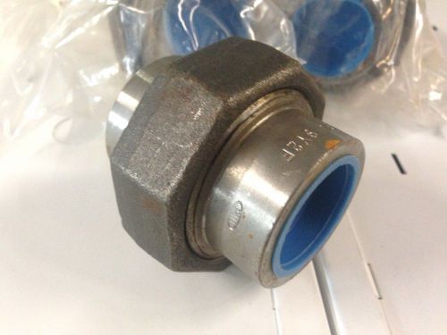 1&#034; steel union, heavy duty 3000 lbs, alloy, asme sa182, pipe coupling, lot of 3 for sale