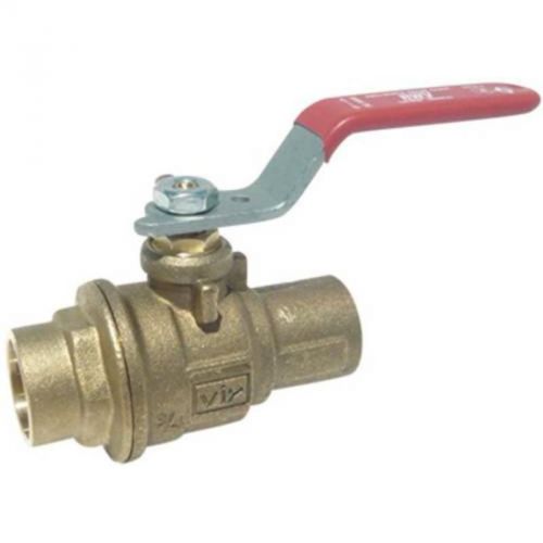 RWV Brass Ball Valve With Solder Ends  1/2&#034;  Lead Free 5049AB-.5 Red-White Valve