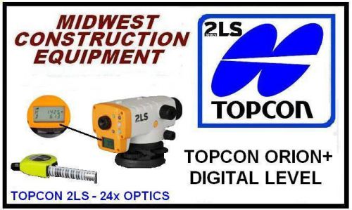 New topcon orion+ 2ls automatic digital / optical level - eliminate errors! for sale