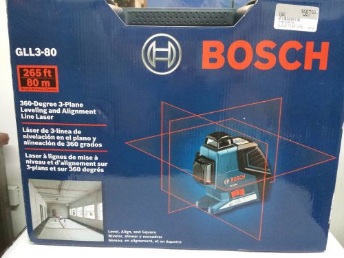 Bosch 360 degree 3-plane leveling and alignment line laser - gll3-80 with case for sale