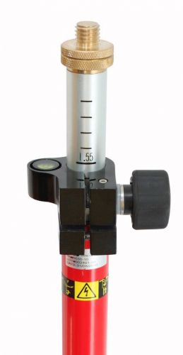 Seco 12&#039; Red and White Dual-Grad TLV-Style Adjustable Tip Prism Pole Surveying